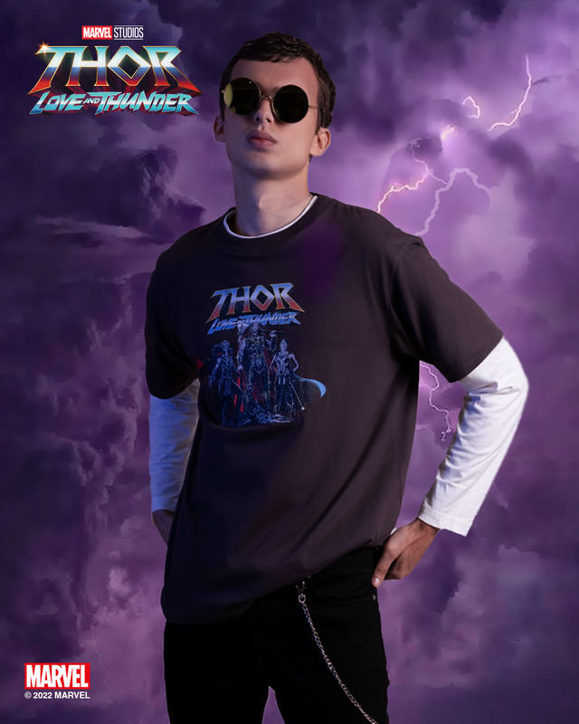 Thor Love and Thunder Big Logo Grey